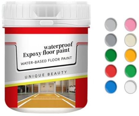 Quick-Dry Waterproof Epoxy Floor Pai, 17.6oz/35.2oz/176.3oz Anti-Slip Water-Based Floor Paint, Durable Concrete Floor Paint for Interior & Exterior,Garage,Industrial,Parking Spaces