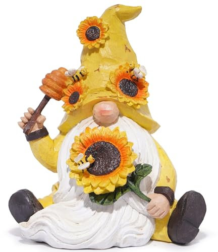 Hodao Bumble Bee Spring Gnome Decoration Bee Gnomes Figurines World Bee Day Decoration Gifts Summer Gnomes Ornaments Bee for Garden Decor Bee Birthday Party Decoration Good Gifts for Mom