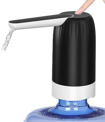 Gbloodst Dispensador de agua portátil de 5 galones, bomba de botella de agua, dispensador de agua de 5 galones, dispensador de agua potable de carga USB, fácil de instalar, fácil de usar