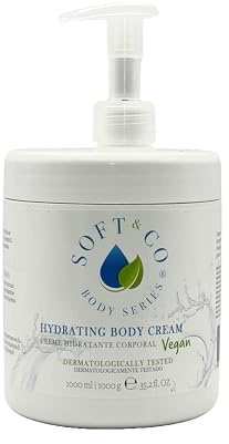 SOFT & CO - Hydrating Body Cream 1000ml - Vegan - Daily face and body cream for the whole family
