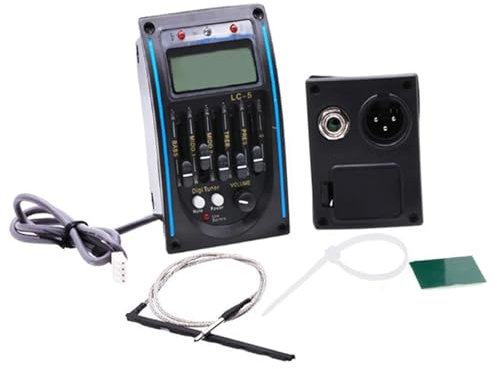 Gitarre Tonabnehmer LC-5 5-Band Akustikgitarren-Tonabnehmer EQ Preamp LCD-Tuner Piezo-Tonabnehmer Equalizer Professionelles Gitarrenzubehör
