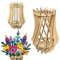 1 Stück Holzvase für Blumen, Blumenvase für Lego Blumenstrauß, Holzständer für Lego Rosen, DIY 3D Holzpuzzle - Vase, perfekt als Tischdeko und Geschenk für Blumenliebhaber