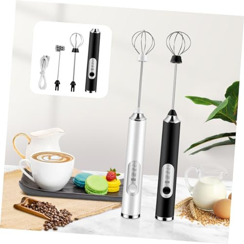 KOCKSHION Batidora Eléctrica De Velocidades Espumador De Leche Recargable Para Matcha y Huevos Batería Usb Incluida