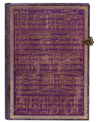 Notizbuch Beethovens 250. Geburtstag Midi Unliniert: Hardcover mit Schließe