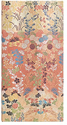 Kara-ori (Japanese Kimono) Slim Lined Journal: Hardcover, 85 gsm, ribbon marker, memento pouch, wrap closure