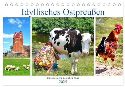Idyllisches Ostpreußen - Im Lande der glücklichen Kühe (Tischkalender 2025 DIN A5 quer), CALVENDO Monatskalender