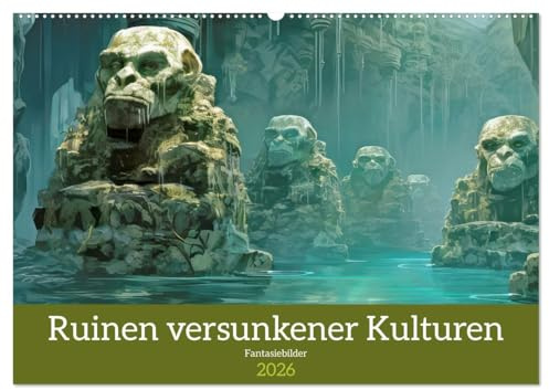 Ruinen versunkener Kulturen - Fantasiebilder (Wandkalender 2026 DIN A2 quer), CALVENDO Monatskalender: Stätten vergangener Zeiten (CALVENDO Orte)