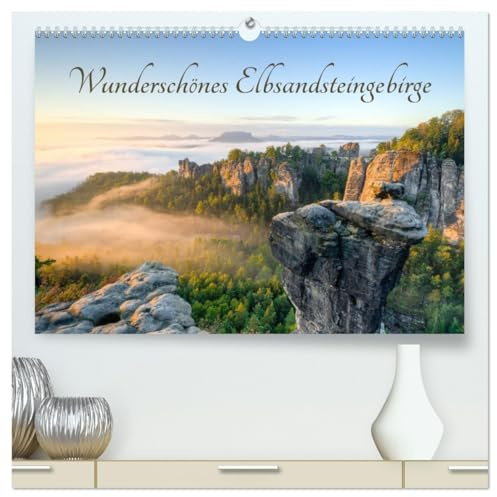 Wunderschönes Elbsandsteingebirge (hochwertiger Premium Wandkalender 2026 DIN A2 quer), Kunstdruck in Hochglanz: Erleben Sie die Schönheit des Elbsandsteingebirges. (CALVENDO Natur)