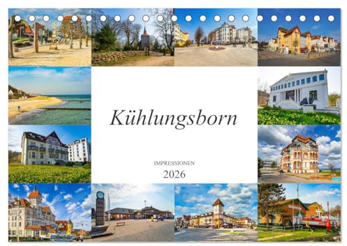 Kühlungsborn Impressionen (Tischkalender 2026 DIN A5 quer), CALVENDO Monatskalender: Zwölf wunderschöne Bilder des Ostseebades Kühlungsborn (CALVENDO Orte)