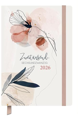 Terminkalender Classic Timer Blütenzauber 2026: Terminplaner 13 x 18,5 cm I Kalendarium in Deutsch I Platz für Notizen und Lesezeichenband