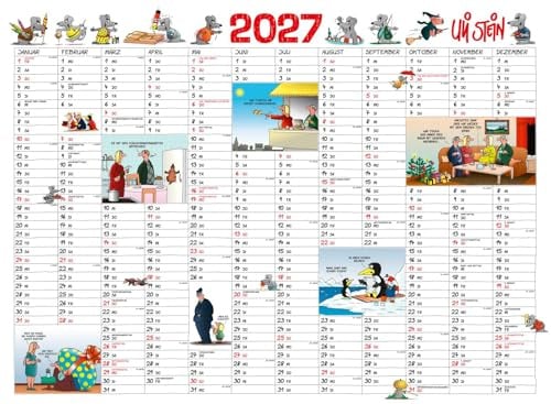 Uli Stein Jahresplaner 2027: Posterkalender: Plakatkalender für die Wand und den Schreibtisch (Uli Stein Kalender 2027)