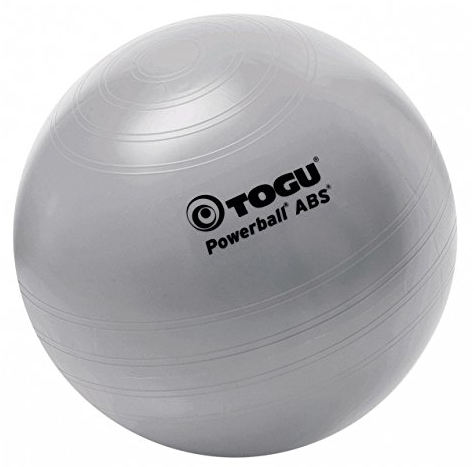 TOGU Powerball ABS Gymnastikball Fitness Bürostuhl Ball Turnen 55cm Silber
