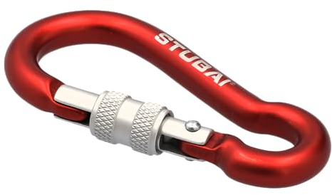 Dwarf El Stubai Sports Mini Karabinerhaken mit Schraubverschluss, Rot, 19 g
