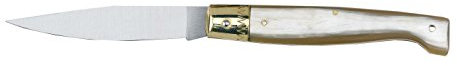 AUSONIA - Coltello da tasca modello Pattada manico corno chiaro Cm 22
