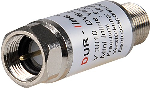 DUR-line® V3010 - Mini Inline Verstärker, Verstärkung 10 dB, für Sat und DVB-T2, 5-2400 MHz