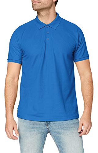 Fruit of the Loom - 65/35 Pique Polo, Polo Uomo, Blue (Royal Blue), Medium