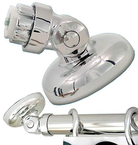 HOME CENTRE Angled Wall 25mm Diameter Shower Curtain Rail Adapter Rod Bath Bathroom Pole