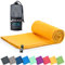 Fit-Flip Toalla Microfibra - para el Gimnasio y la Playa - compacta, Ultraligera, Grande y de Secado rápido - Toallas microfibras de Natacion, Gym, Viaje y Piscina (30x50cm Amarillo)