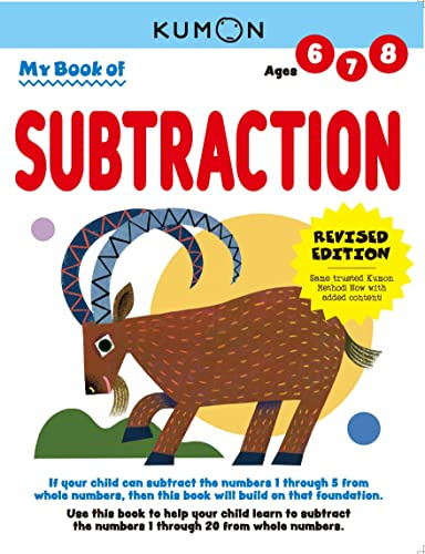 Kumon My Book of Subtraction-Revised Edition-Same Trusted Kumon Method Now with Added Content-Ages 6-8