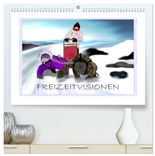 Freizeitvisionen (hochwertiger Premium Wandkalender 2026 DIN A2 quer), Kunstdruck in Hochglanz: 13 lustige Cartoons über krasse Freizeitaktivitäten (CALVENDO Spass)