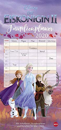 Die Eiskönigin 2 Familienplaner Kalender 01 Januar 2021 bis 31 März 2022
