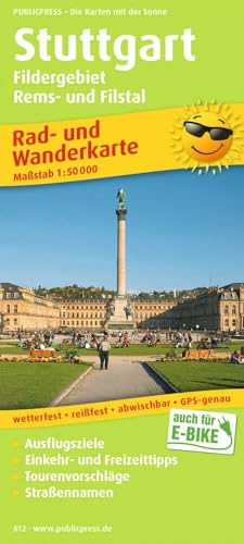 Publicpress Rad- und Wanderkarte Stuttgart, Fildergebiet, Rems- und Filstal 1:50.000: Rad- und Wanderkarte mit Ausflugszielen, Einkehr- & Freizeittipps. 1:50000 (Rad- und Wanderkarte: RuWK)