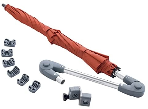 Rollatorschirm, fixierbarer Schirm mit Halterung für Rollstuhl und Rollator