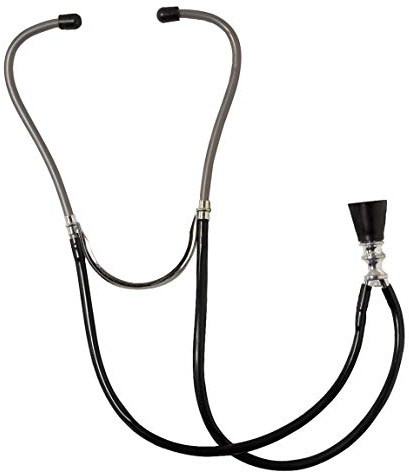 Amscan 840334-55 - Stethoskop, Größe ca. 33 cm, Silber-Schwarz, Attrappe aus Kunststoff, Accessoire für Arzt- oder Krankenschwesterkostüme, super für Halloween und Karneval