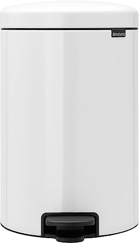 Brabantia Treteimer mit Inneneimer aus Kunststoff, Stahl, Braun, Weiß, 20L