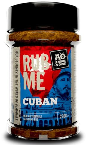 Angus & Oink | Rub Me Cuban BBQ Seasoning | Fresh Citrus, Earthy Spices & Smoked Paprika | Perfect for Pork, Poultry, Seafood & Vegetables | Gluten-Free | 220g