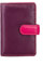 VISCONTI ® Leder Geldbeutel Damen RFID Schutz Geldbörse Damen Portemonnaie Bifold Mehrfarbig Portmonee in Geschenk-Box ''Rainbow'' (RB51 Plum Multi)