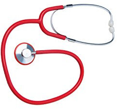 Pflegehome24® Stethoskop Flachkopf-Stethoskop rot, super Diagnostik, super Akustik