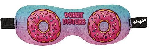 FRINGOO® Sleep Mask Adjustable Comfortable Strap for Women Men Travel Nap 100% Blackout 3D Contoured Comfortable Ultra Soft Sleeping Eye Mask & Blindfold (Donut Disturb)