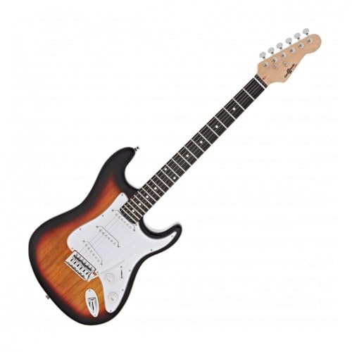 E-Gitarre LA von Gear4music Starter Pack Sunburst | Enthält alle wichtigen Dinge für Anfänger, aber von allen genossen. Mit dieser Gitarre können Sie direkt zum Lernen kommen