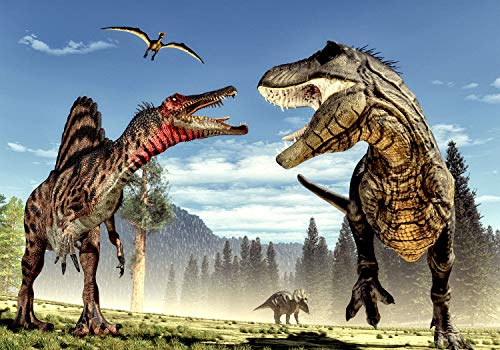 decomonkey Fototapete Dinosaurier 250x175 cm XL Tapete Fototapeten Vlies Tapeten Vliestapete Wandtapete moderne Wandbild Wand Schlafzimmer Wohnzimmern Tiere Natur Abstrakt
