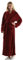Dressing Gown Women Full Length Robe Plus Size Fleece Winter Warm Bathrobe, UK10-14(label L), Wine Red