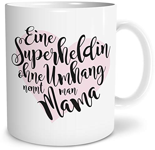 OWLBOOK® Geschenke für Mama zum Geburtstag | Mama Geburtstagsgeschenk für Mama | Mama Geschenk | Weihnachtsgeschenke für Mama | Superheldin Mama Tasse | Keramik 300 ml