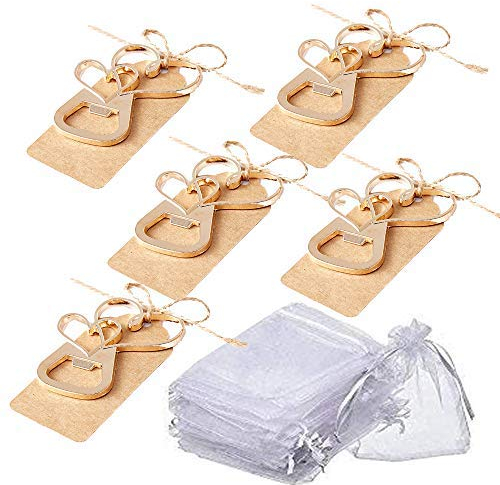 Amajoy Lot de 25 décapsuleurs dorés pour invités