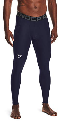 Under Armour Herren Ua Hg Lange Sportleggings, Atmungsaktive Enganliegende Laufhose, Midnight Navy, L EU