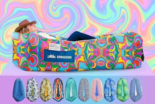Chillbo Shwaggins Aufblasbare Couch, Coole aufblasbare Liege, einfacher Aufbau, er ist perfekt als Strandausrüstung, für Camping-Spaß und als Festivalzubehör