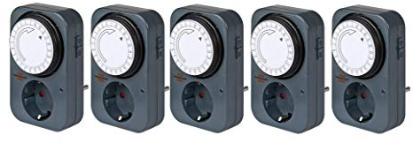 Brennenstuhl Zeitschaltuhr MZ 20, mechanische Timer-Steckdose (Tages-Zeitschaltuhr mit erhöhtem Berührungsschutz) grau (5)
