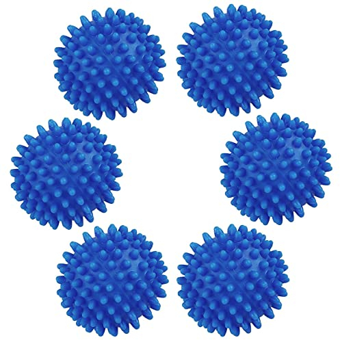 Lot de 7 balles de séchage réutilisables pour sèche-linge - Réduit les plis et l'adhérence statique - Bleu