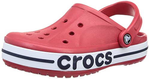 Crocs Bayaband Clogs für Damen und Herren mit Fersenriemen für sicheren Halt 41-42 EU Pepper/Navy