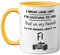 Stuff4 Formula 1 Gifts - in My Head I'm Thinking About F1 - Funny F1 Gifts for Men, Car Lover for Him, Mug, Formula One 11oz Ceramic Dishwasher Safe Yellow Handle Mugs Novelty Cup