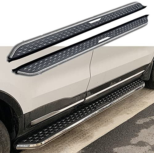 Marchepied pour Audi Q7 2016-2022 - Plateforme latérale Nerf Bar - 2 pédales - Escalier latéral