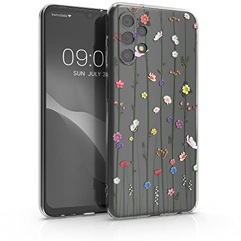 kwmobile Coque Compatible avec Samsung Galaxy A13 4G - Housse de téléphone Protection Souple en TPU - Multicolore-Transparent
