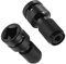 2 Pcs 1/2 Square Drive to 1/4 Hex Shank Socket Adapter Bit Adapter Wind Telescopic Sleeve Conversion Connector for Impact Driver Ratchet Wrench