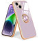 Urarssa for iPhone 14 Plus Case Ring Holder 360 Degree Rotation Finger Magnetic Car Stand Shockproof Phone Case Cover for iPhone 14 Plus, Purple