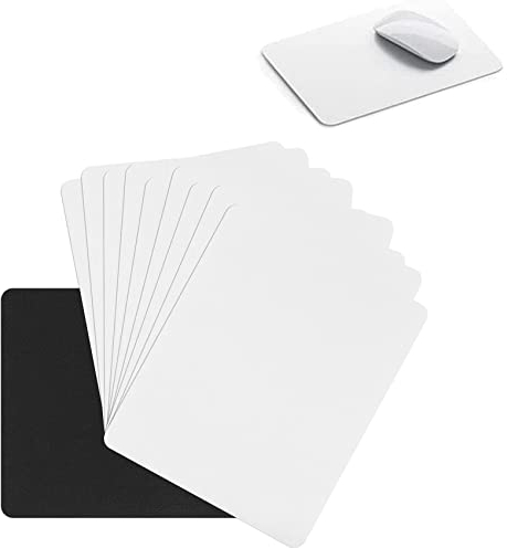 Fayrimi Lot de 10 tapis de souris vides pour impression par sublimation, transfert, presse
