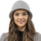 VIVISENCE Damen Winter Hut Mit Klassischem Stil Herbst Warme Strickmütze Garn Mit Wolle Perfekte Passform Wintermütze Für Frauen Modell 7044, Hellgrau,Einheitsgröße